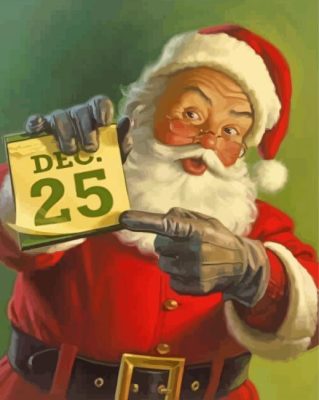 Santa And Calendar Paint By Numbers