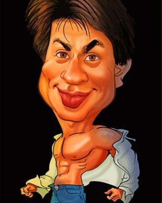 Shah Rukh Khan Carricature Paint By Numbers