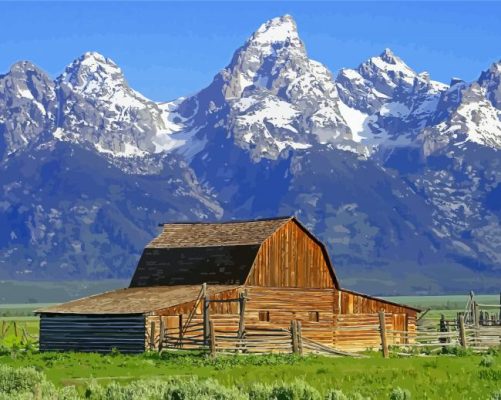 Snowy Mountains Rexburg Paint By Numbers