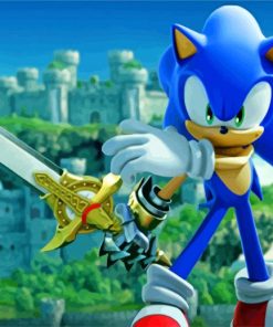 Sonic With Sword Paint By Numbers