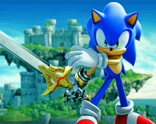 Sonic With Sword Paint By Numbers