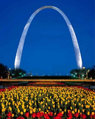 St. Louis Arch Garden Paint By Numbers