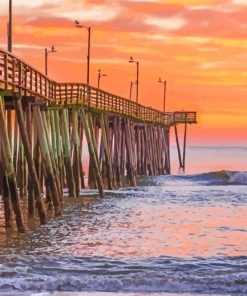 Virginia Beach Pier At Sunset Paint By Numbers