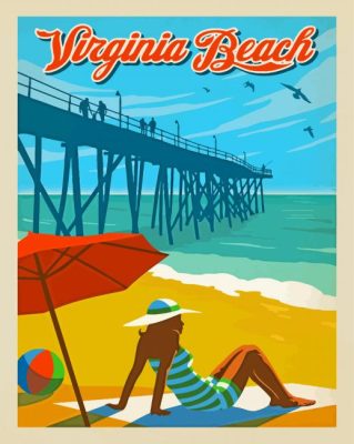 Virginia Beach Poster Paint By Numbers