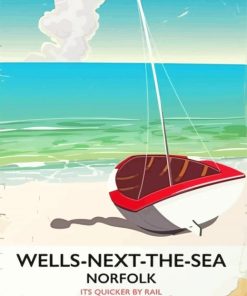Wells Next The Sea Norfolk Beach Poster Paint By Numbers