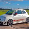 White Fiat Abarth Paint By Numbers