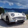 White Triumph TR3A Car Paint By Numbers