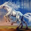 White Sleipnir Horse Art Paint By Numbers