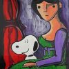 Woman And Her Dog Paint By Numbers