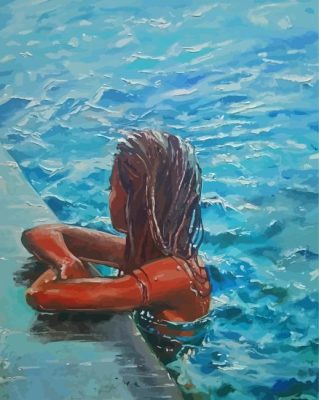 Woman In Pool Monika Luniak Paint By Numbers