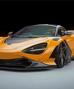 Yellow Exotic Car Paint By Numbers