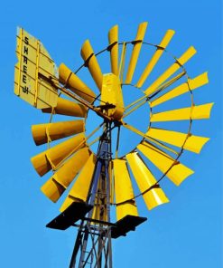 Yellow Windmill Paint By Numbers