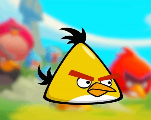 Yellow Angry Bird Paint By Numbers