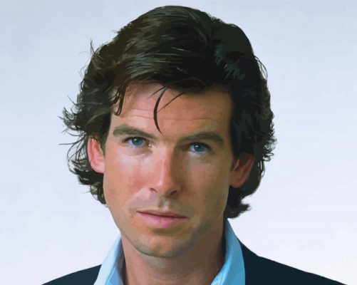 Young Pierce Brosnan Paint By Numbers