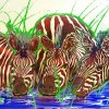 Zebra Watering Hole Paint By Numbers