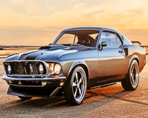 1969 Ford Mustang Fastback Paint By Numbers