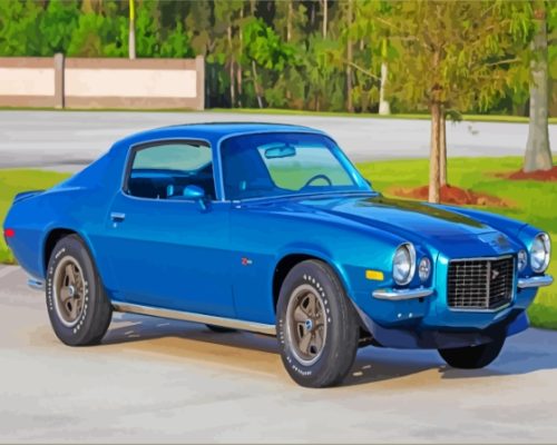 1970 Chevrolet Camaro Z28 Blue Paint By Numbers