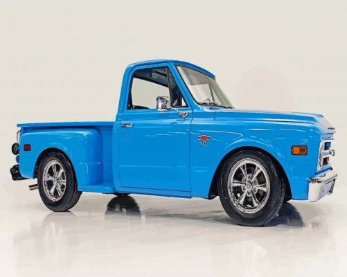 68 Chevy Blue Truck Paint By Numbers