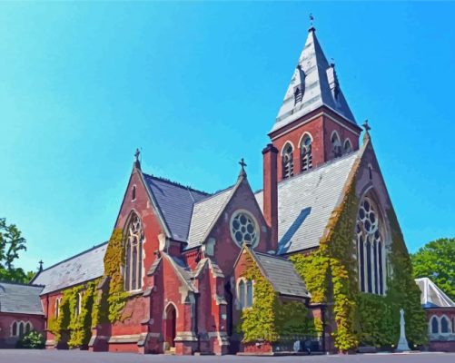 Aldershot Church Building Paint By Numbers