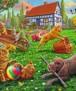 Animals In Garden Paint By Numbers