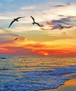 Anna Maria Island Sunset Seascape Paint By Numbers