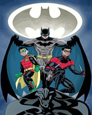 Batman And Robin Paint By Numbers