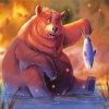 Bear Fishing Art Paint By Numbers