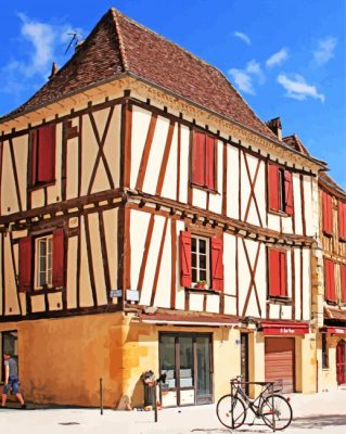 Bergerac Buildings Paint By Numbers