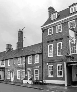 Black And White Amersham Buildings Paint By Numbers