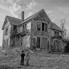 Black And White Kids In Haunted Property Paint By Numbers