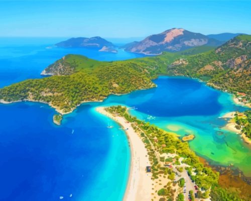 Blue Lagoon In Oludeniz Paint By Numbers