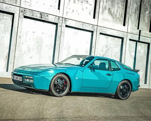 Blue Porsche 944 Car Paint By Numbers