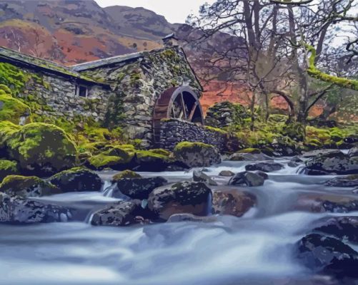 Borrowdale Watermill Paint By Numbers