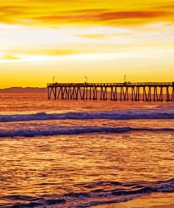 California Ventura Pier At Sunset Paint By Numbers