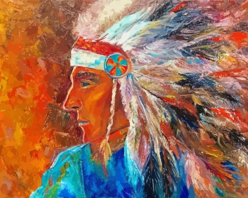 Canadian Indigenous Man Art Paint By Numbers