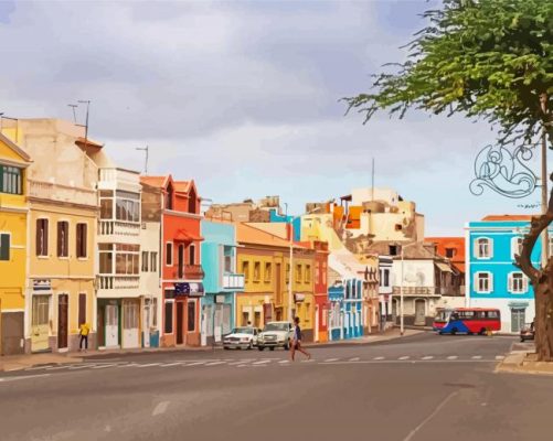 Cape Verde Streets Paint By Numbers