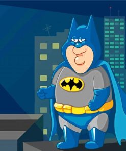 Cartoon Fat Batman Paint By Numbers