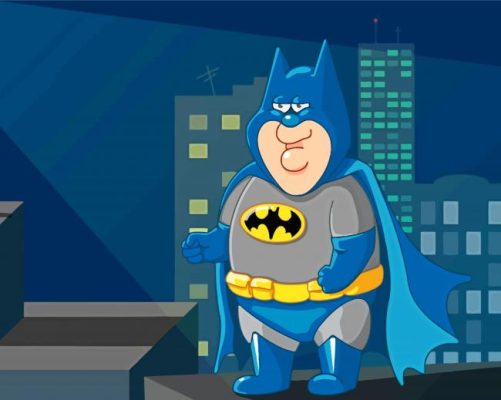 Cartoon Fat Batman Paint By Numbers