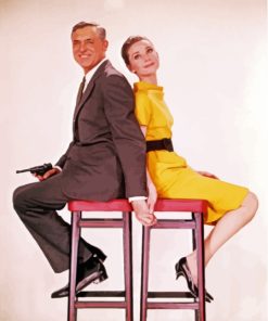 Cary Grant And Audrey Hepburn Paint By Numbers