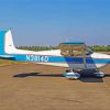 Cessna 182 Airplane White And Blue Paint By Numbers