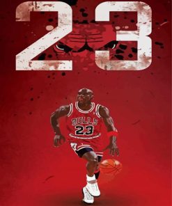 Chicago Bulls Jordan Poster Paint By Numbers