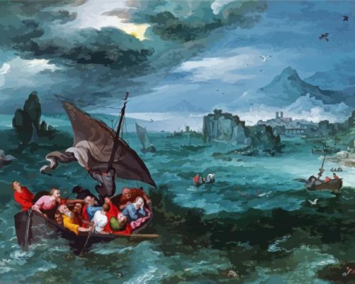 Christ In The Storm On The Sea Of Galilee Jan Brueghel Paint By Numbers