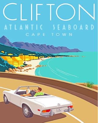 Clifton Cape Town Poster Paint By Numbers