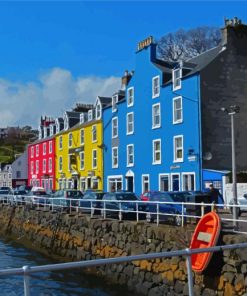 Colorful Seaside Houses In Tobermory Paint By Numbers