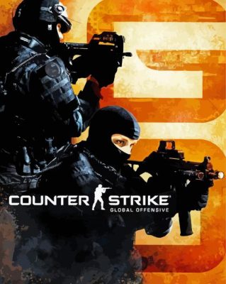 Counter Strike Global Offensive Cs Go Poster Paint By Numbers