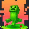 Creeper Minecraft Video Game Paint By Numbers