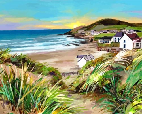 Croyde Village In England Paint By Numbers