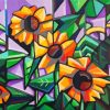 Cubist Sunflowers Paint By Numbers
