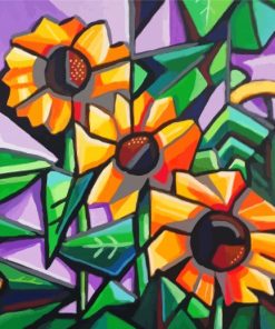 Cubist Sunflowers Paint By Numbers