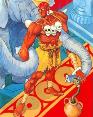 Dhalsim Capcom Game Character Paint By Numbers